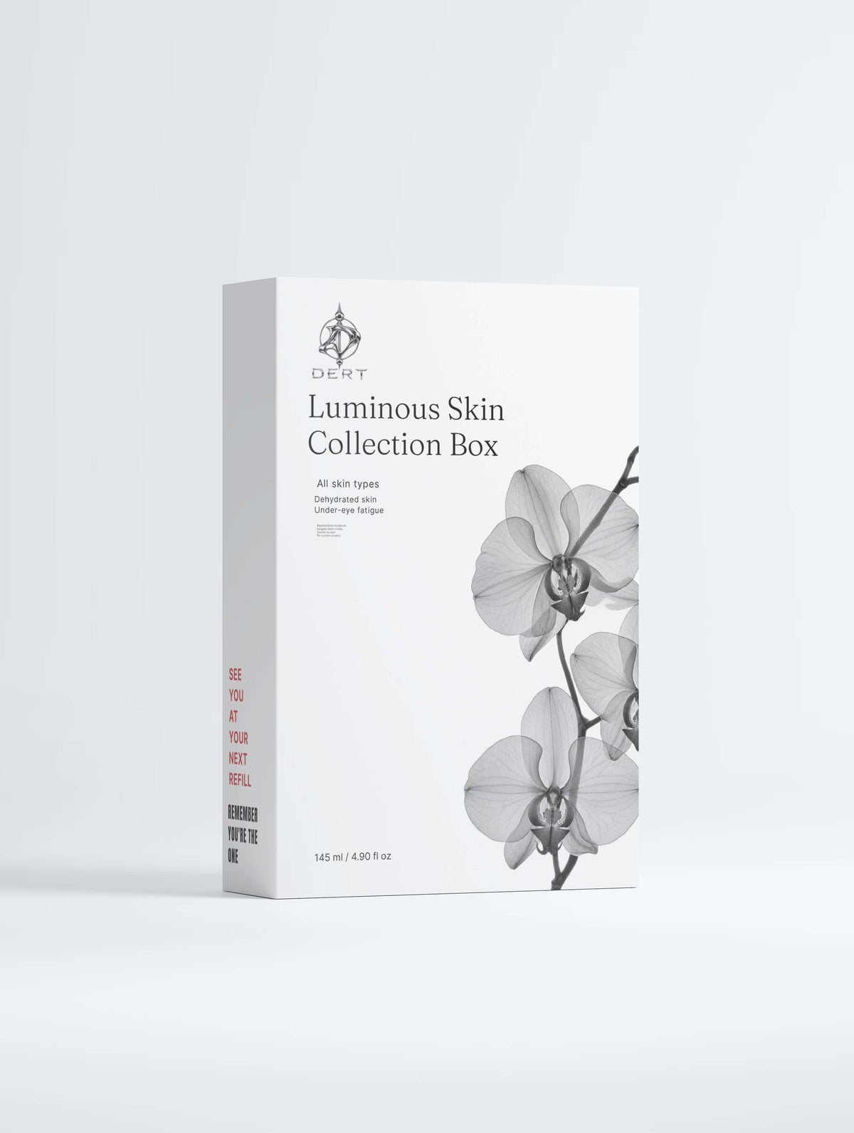 Luminous Skin Collection Box - Revitalize Your Glow Luminous Skin Collection Box - Revitalize Your Glow featuring an elegant packaging with orchids, perfect for skincare rituals.